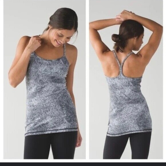 Lululemon Women's  Power Y Tank Gray size 4 - Picture 1 of 7